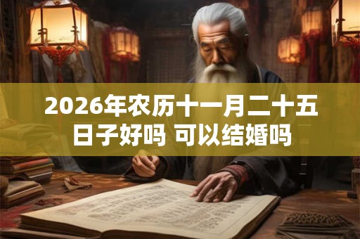 2026年农历十一月二十五日子好吗 可以结婚吗