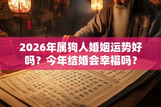 2026年属狗人婚姻运势好吗？今年结婚会幸福吗？