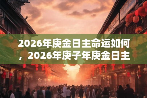 2026年庚金日主命运如何，2026年庚子年庚金日主运势解析