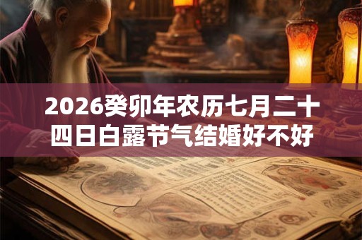 2026癸卯年农历七月二十四日白露节气结婚好不好