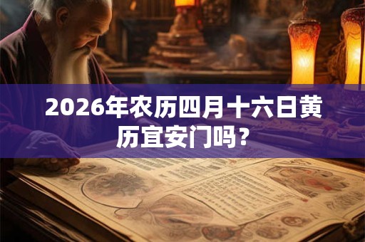 2026年农历四月十六日黄历宜安门吗？