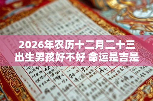 2026年农历十二月二十三出生男孩好不好 命运是吉是凶