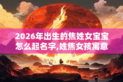 2026年出生的焦姓女宝宝怎么起名字,姓焦女孩寓意好的名字