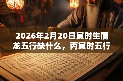 2026年2月20日寅时生属龙五行缺什么，丙寅时五行缺什么