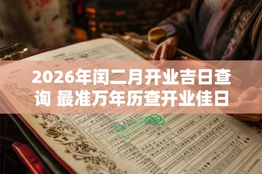 2026年闰二月开业吉日查询 最准万年历查开业佳日