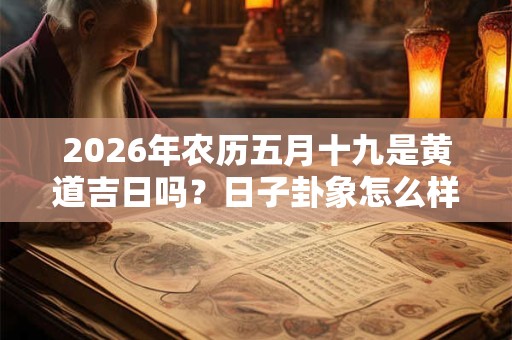 2026年农历五月十九是黄道吉日吗?日子卦象怎么样? 2026年农历五月十九是黄道吉日吗?日子卦象怎么样?