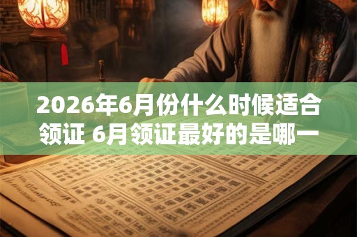 2026年6月份什么时候适合领证 6月领证最好的是哪一天 2026年6月份什么时候适合领证 6月领证最好的是哪一天