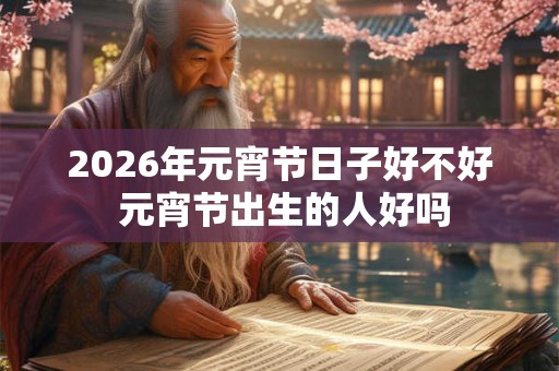 2026年元宵节日子好不好 元宵节出生的人好吗