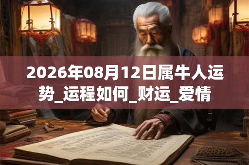 2026年08月12日属牛人运势_运程如何_财运_爱情