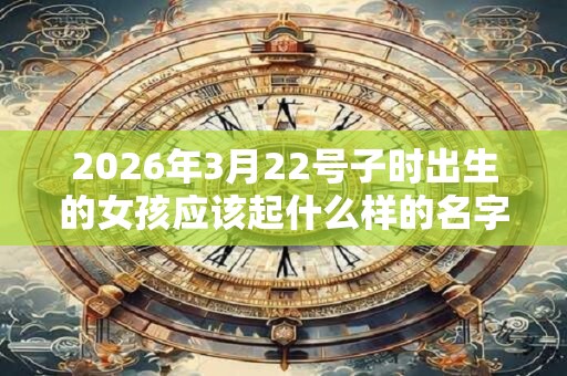 2026年3月22号子时出生的女孩应该起什么样的名字