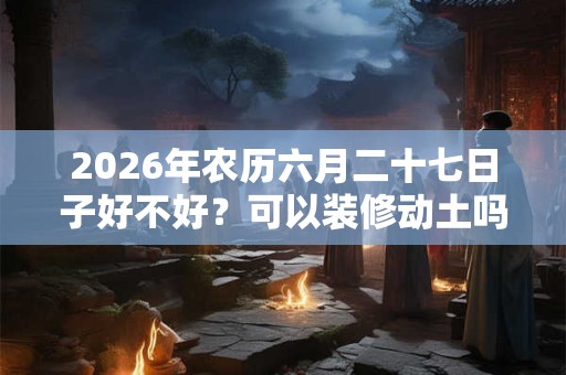 2026年农历六月二十七日子好不好?可以装修动土吗? 2026年农历六月二十七日子好不好?可以装修动土吗?