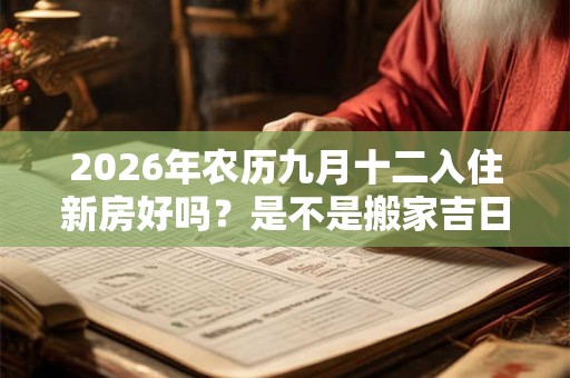 2026年农历九月十二入住新房好吗？是不是搬家吉日？
