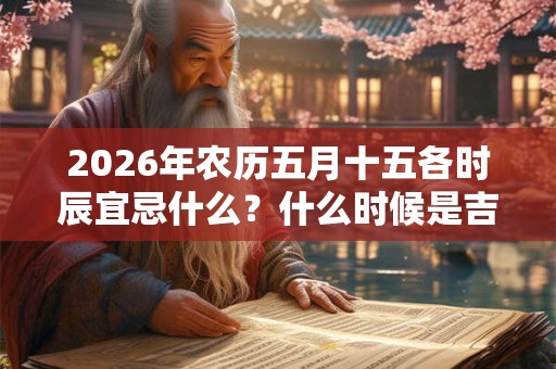 2026年农历五月十五各时辰宜忌什么？什么时候是吉时？