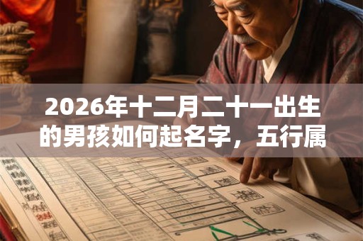 2026年十二月二十一出生的男孩如何起名字，五行属什么