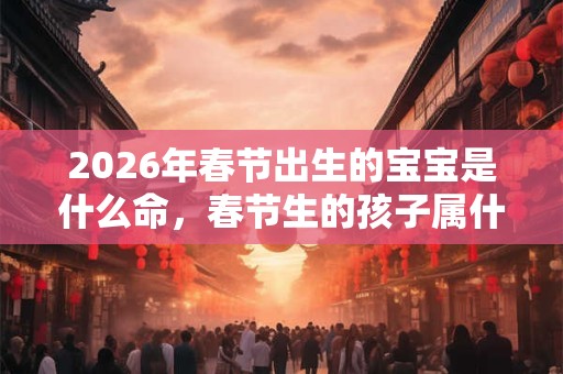 2026年春节出生的宝宝是什么命，春节生的孩子属什么？