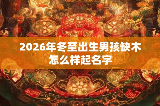 2026年冬至出生男孩缺木怎么样起名字