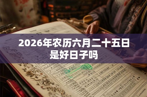 2026年农历六月二十五日是好日子吗