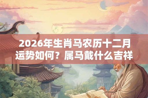 2026年生肖马农历十二月运势如何？属马戴什么吉祥物好？