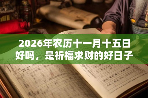 2026年农历十一月十五日好吗，是祈福求财的好日子吗？
