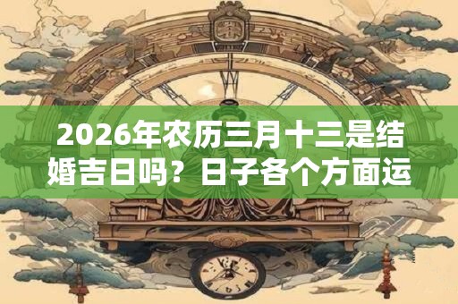 2026年农历三月十三是结婚吉日吗？日子各个方面运势？