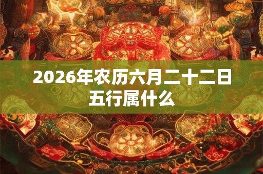 2026年农历六月二十二日五行属什么