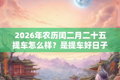 2026年农历闰二月二十五提车怎么样？是提车好日子吗？