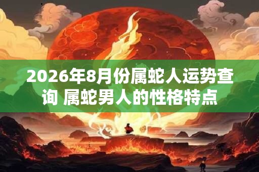 2026年8月份属蛇人运势查询 属蛇男人的性格特点