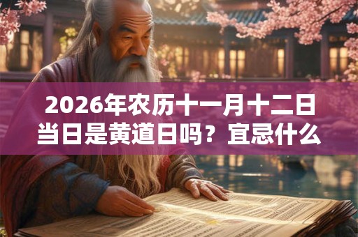 2026年农历十一月十二日当日是黄道日吗？宜忌什么？