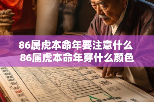 86属虎本命年要注意什么 86属虎本命年穿什么颜色