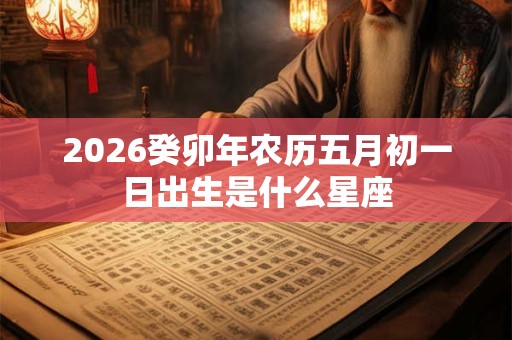 2026癸卯年农历五月初一日出生是什么星座