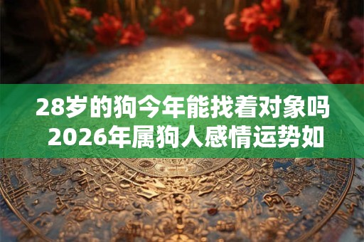 28岁的狗今年能找着对象吗 2026年属狗人感情运势如何