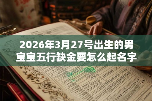 2026年3月27号出生的男宝宝五行缺金要怎么起名字
