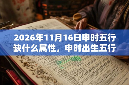 2026年11月16日申时五行缺什么属性，申时出生五行缺什么