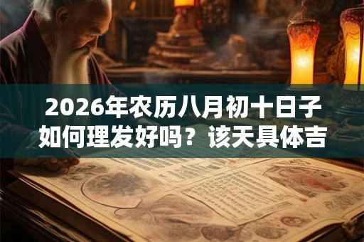 2026年农历八月初十日子如何理发好吗？该天具体吉时分析