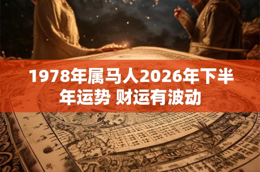 1978年属马人2026年下半年运势 财运有波动