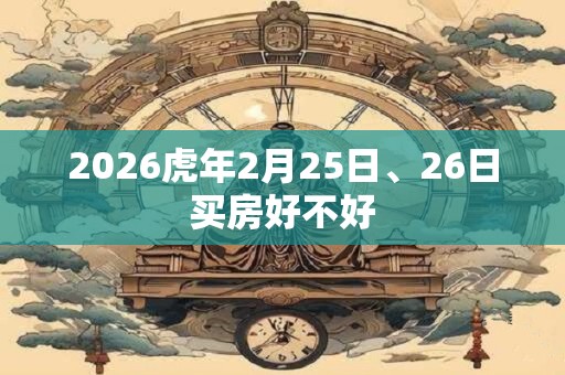 2026虎年2月25日、26日买房好不好