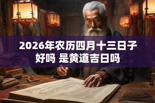 2026年农历四月十三日子好吗 是黄道吉日吗
