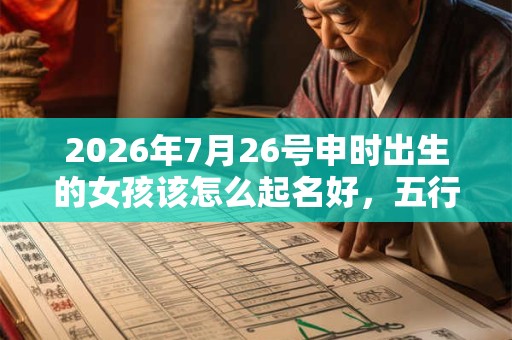 2026年7月26号申时出生的女孩该怎么起名好，五行是什么？