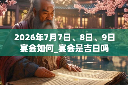 2026年7月7日、8日、9日宴会如何_宴会是吉日吗