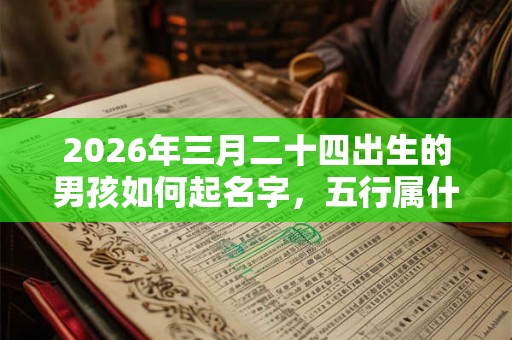 2026年三月二十四出生的男孩如何起名字，五行属什么