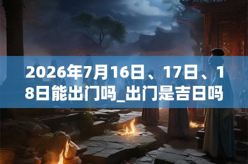 2026年7月16日、17日、18日能出门吗_出门是吉日吗