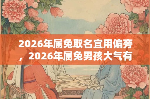 2026年属兔取名宜用偏旁，2026年属兔男孩大气有内涵的名字