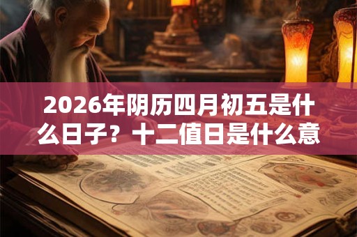 2026年阴历四月初五是什么日子？十二值日是什么意思？