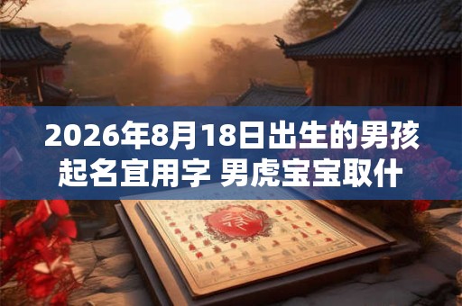 2026年8月18日出生的男孩起名宜用字 男虎宝宝取什么姓名好听