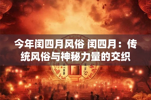 今年闰四月风俗 闰四月：传统风俗与神秘力量的交织