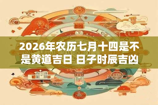 2026年农历七月十四是不是黄道吉日 日子时辰吉凶