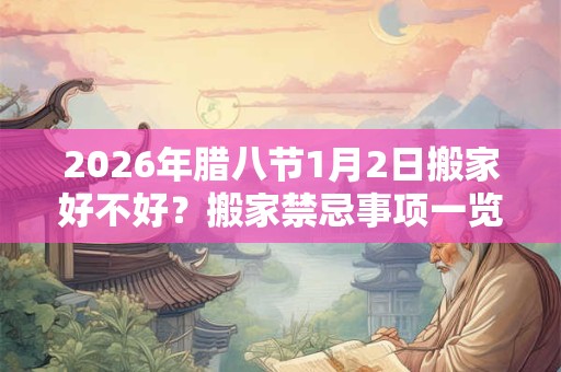 2026年腊八节1月2日搬家好不好？搬家禁忌事项一览！