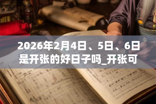 2026年2月4日、5日、6日是开张的好日子吗_开张可以吗