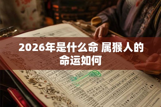 2026年是什么命 属猴人的命运如何