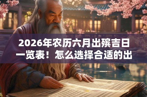 2026年农历六月出殡吉日一览表！怎么选择合适的出殡吉日？